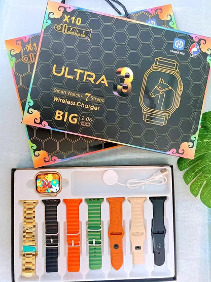 7+1 Smart Watch X10 Ultra 3 Sport Watch for men Women