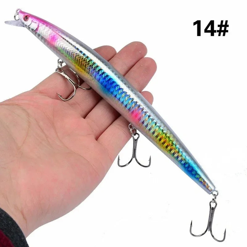 16 Colors 18cm 24g Minnow Fishing Lure Laser Crankbait