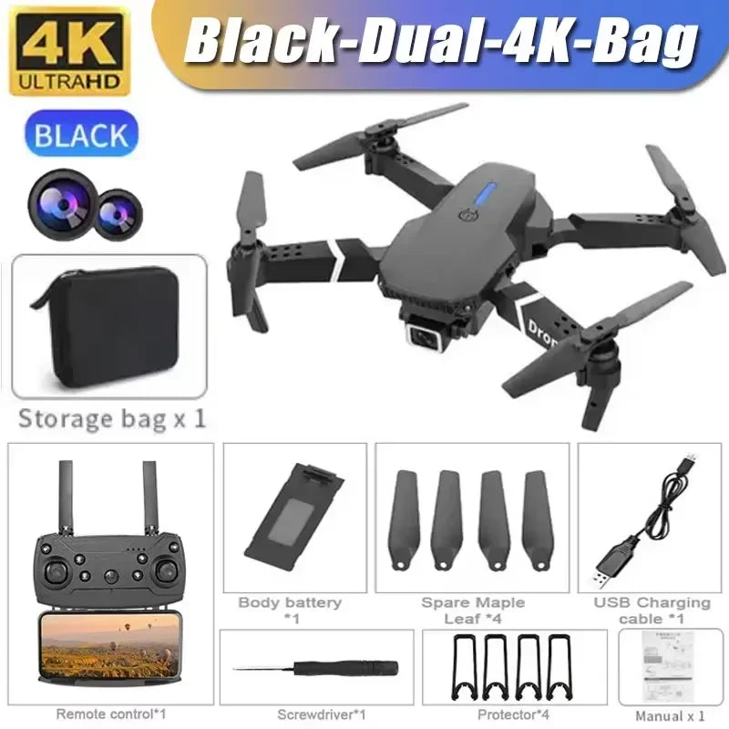 Professional Drone E88 4K Wide-Angle HD 1080P Camera WiFi