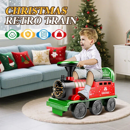 Ride-On Train with Track Children Toy Train with Lights Sounds