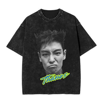 Harajuku Washed T Shirt Choi Seung Hyun T.O.P