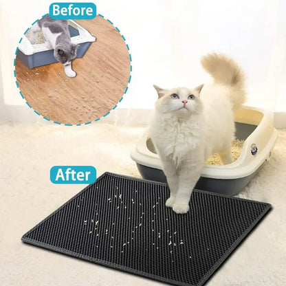 Cat Litter Mat With Gift Double Layer Waterproof Pet Litter Box