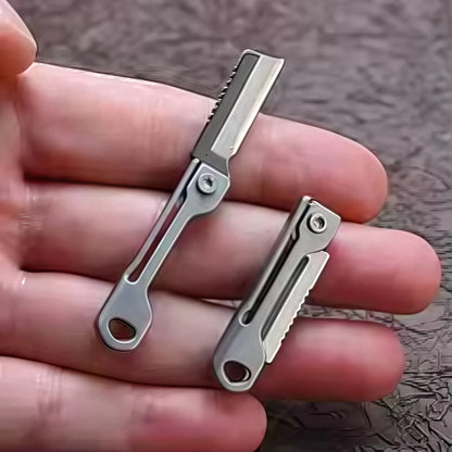 1Pc Stainless Steel Mini Folding Knife -
