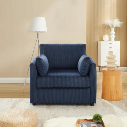 Modern Corduroy Accent Chairs, 38 W Comfy Armchair