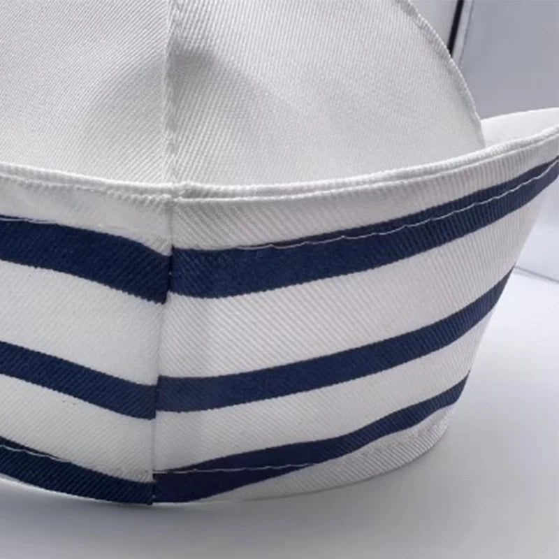 Adult Yacht Sailor Hat Navy Blue White Captain Cap Sail Cap
