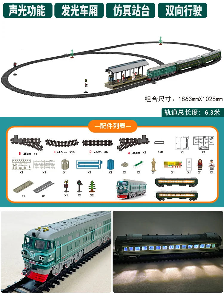 Add Water and Spray Smoke Train Model Steam Locomotive Alloy