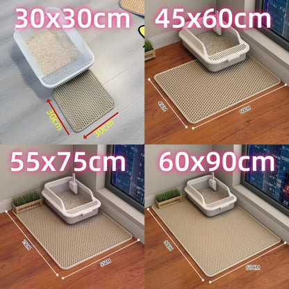 Extra Large Cat Litter Mat Heavy Duty Waterproof 2 Layer Non Slip