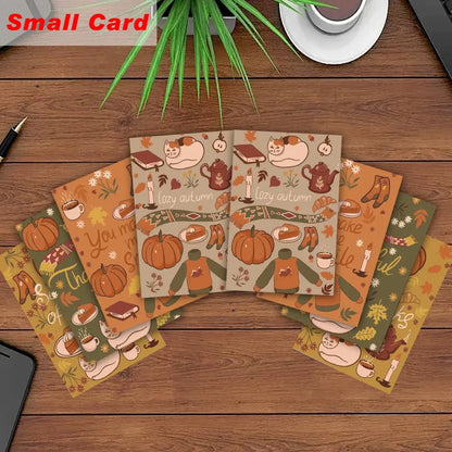 Thanksgiving cards with envelopes,autumn pumpkin