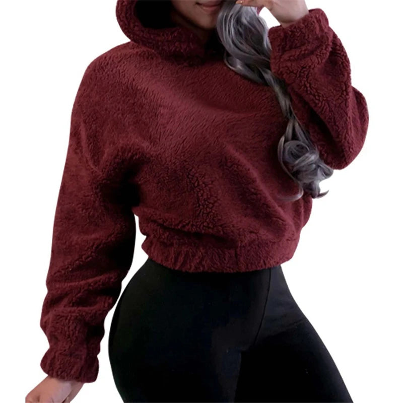 Winter Korean Fashion Bear Ears Cute Loose Hoodi\y