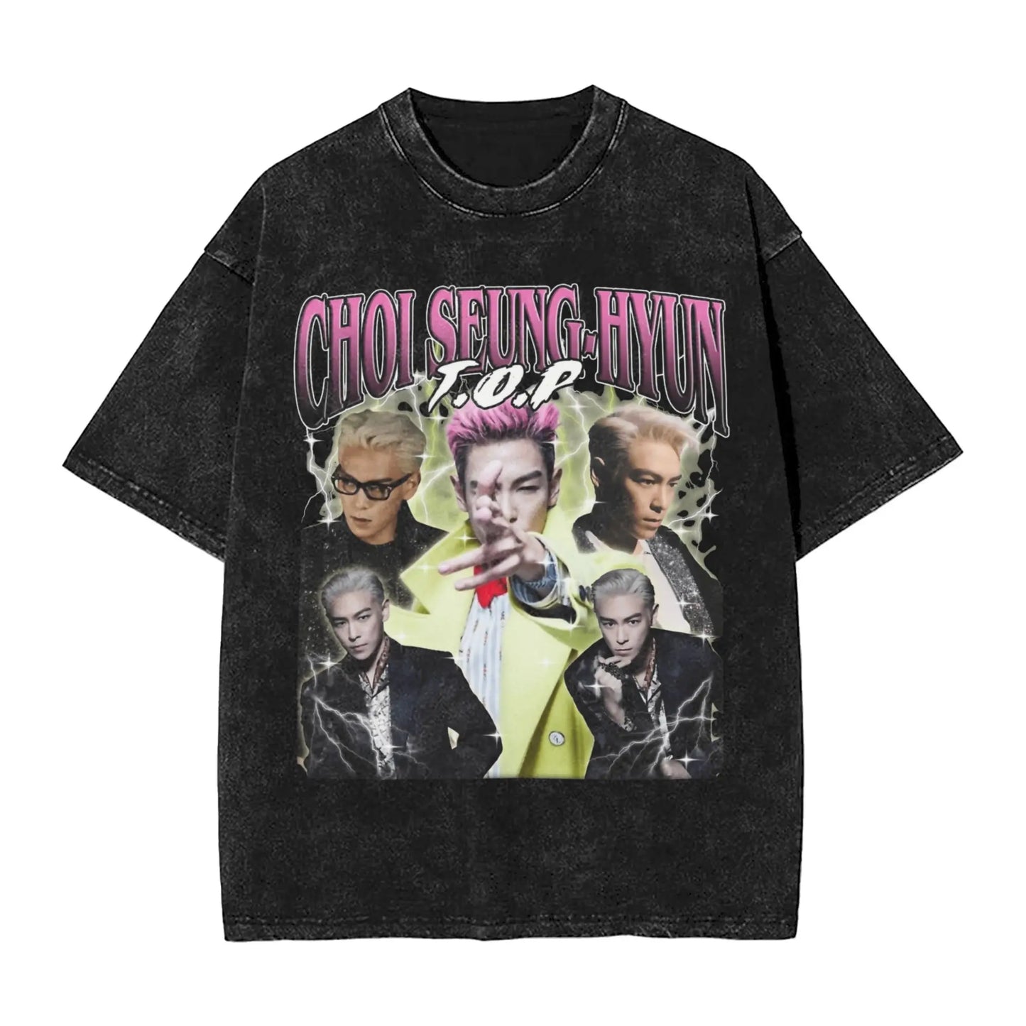 Harajuku Washed T Shirt Choi Seung Hyun T.O.P