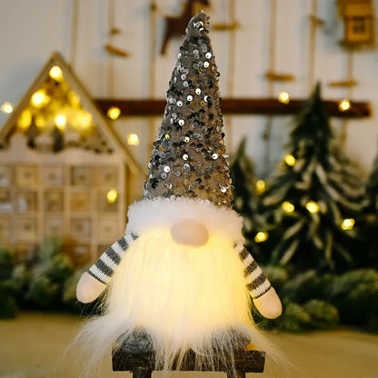 1~2pcs Gnome Christmas Decorations 30cm Light Up