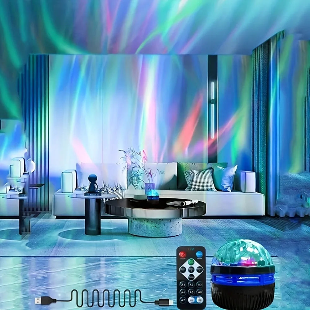 USB Galaxy Projector Aurora 5V Night Light 360° Rotating