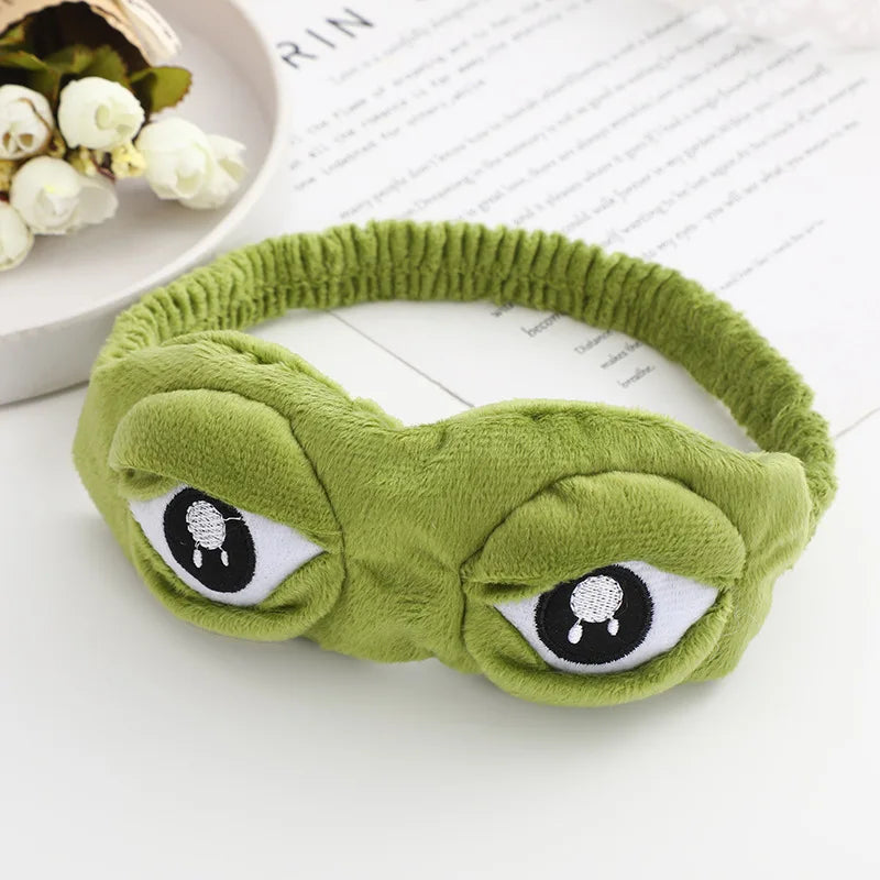 3D Sad Frog Sleep Mask Natural Sleeping Eyeshade