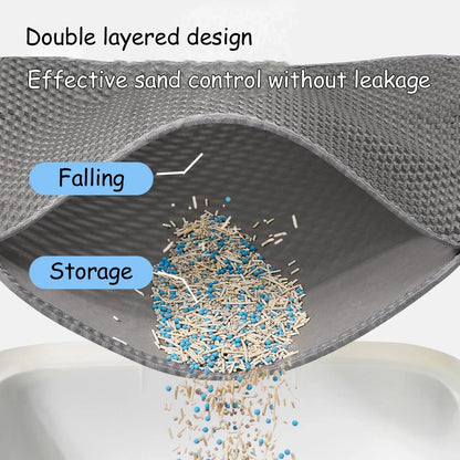 90CMX60CM Cat Litter Mat Waterproof Double Layer Pet Litter Box