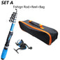1.2M Fishing Rod Full Kits Telescopic Sea Spinning Reel Lure Set