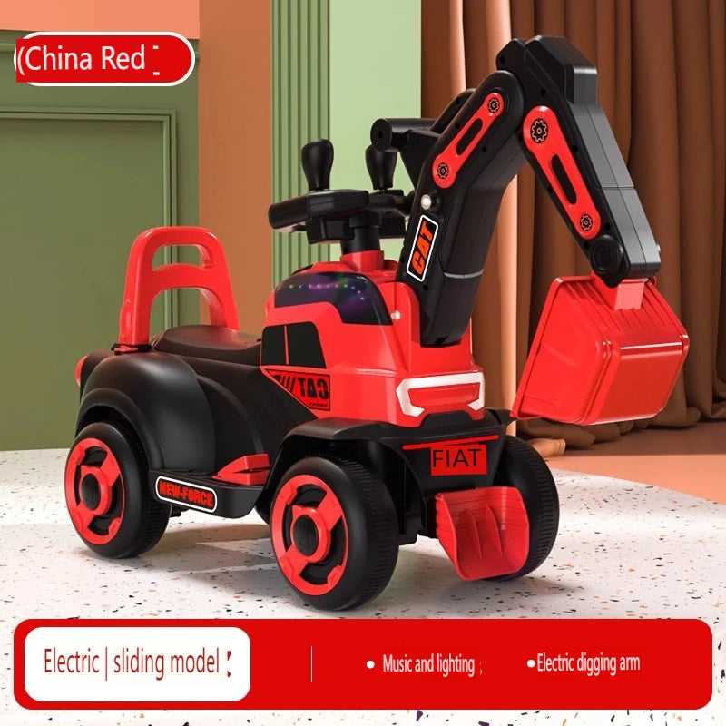 Children Excavator Digging Can Sit To Ride Roller Coasters