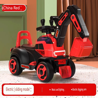 Children Excavator Digging Can Sit To Ride Roller Coasters