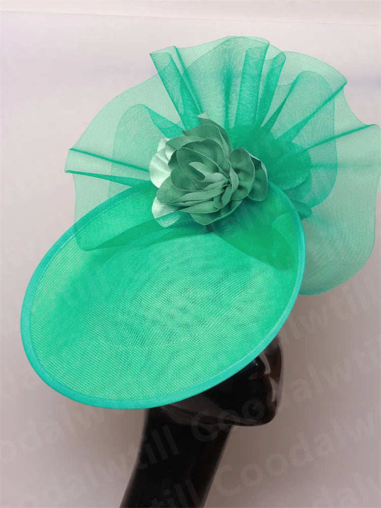 Chic Navy Fascinators Hat For Women Elegant Royal Ascot Millinery