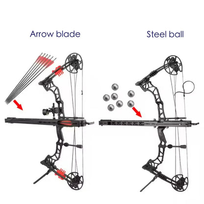 Powerful Slingshot Compound Bow Metal Hunting