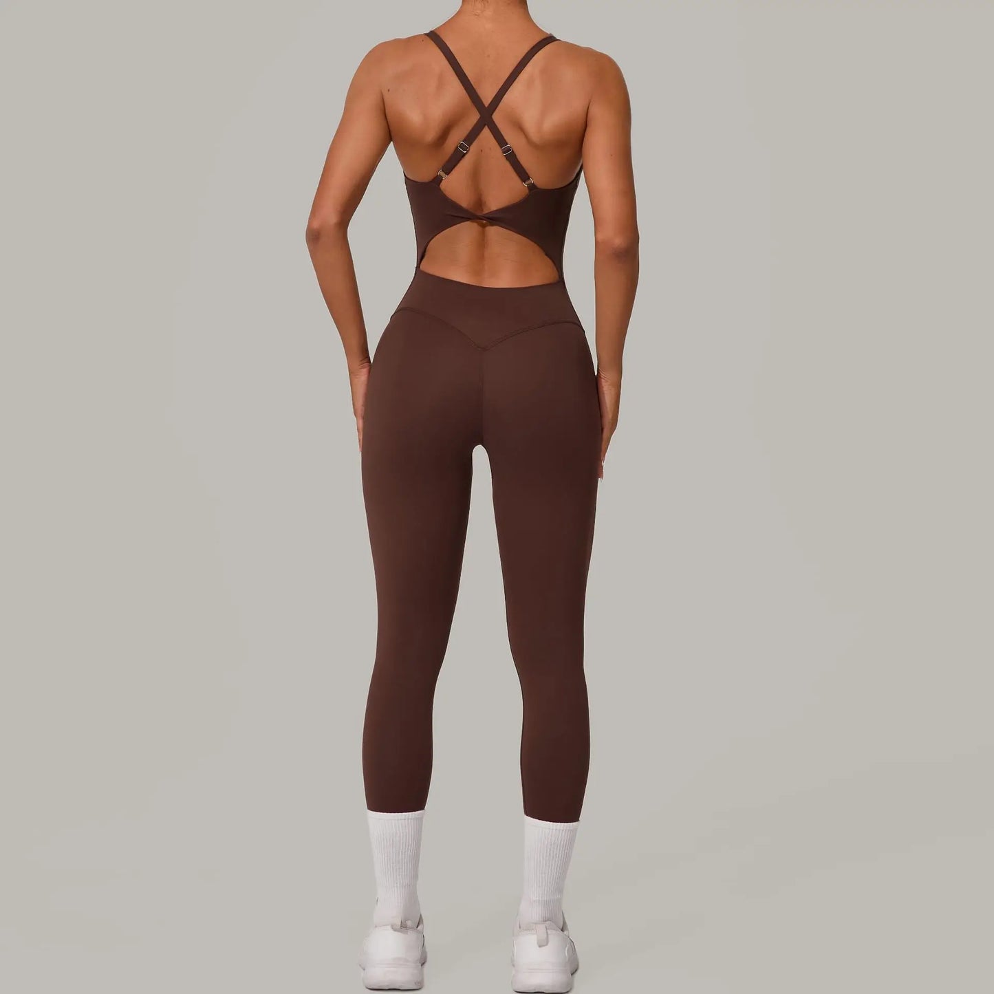 Sexy Hollow Cross Backless Sporty Tight