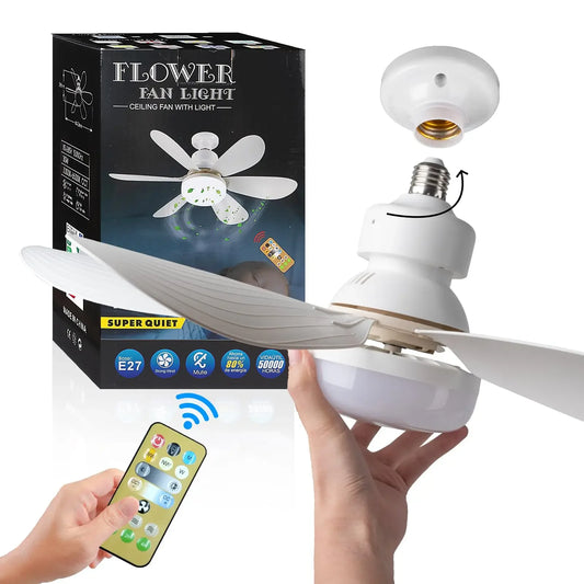 LED 40W ceiling fan light E27 with remote control for dimming,