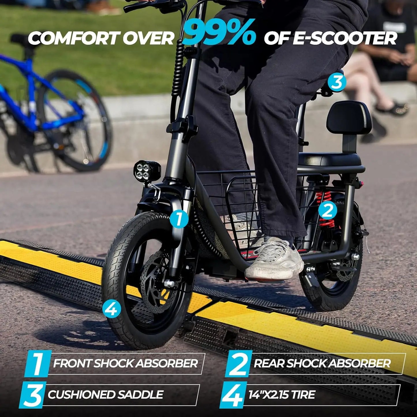 850W peak adult electric scooter,25 miles
