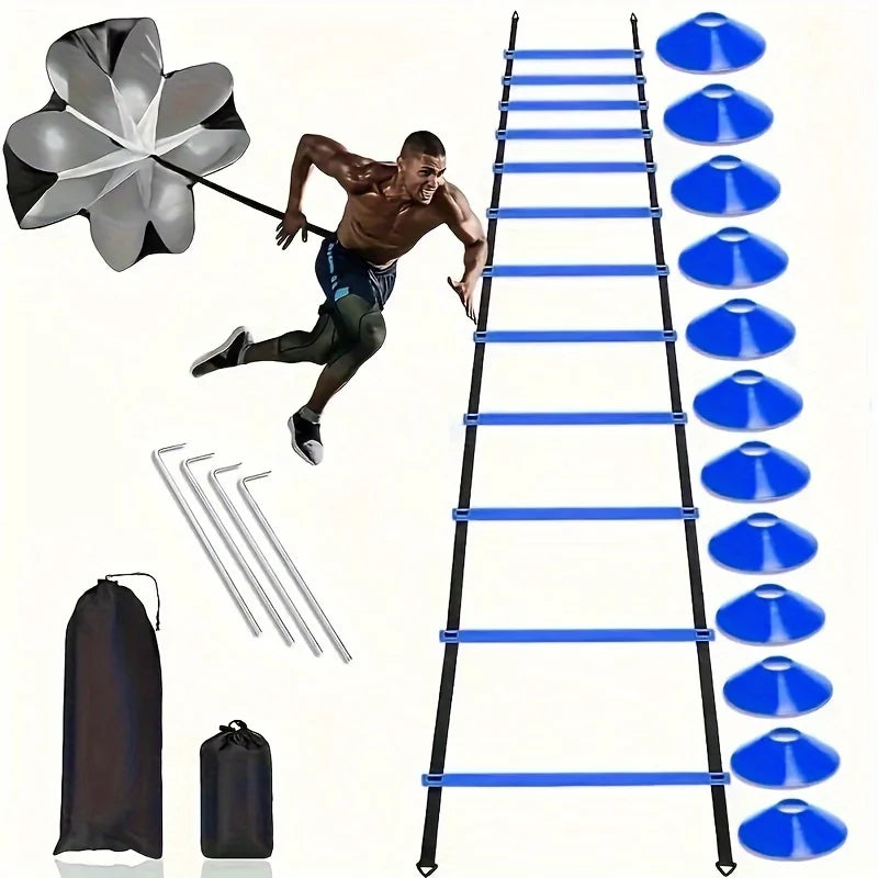1 Set Soccer Training Agility Ladder , Spikes, Obstacles