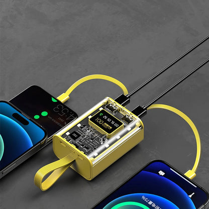 Transparent Power bank Dual USB Fast Charging Powerbank