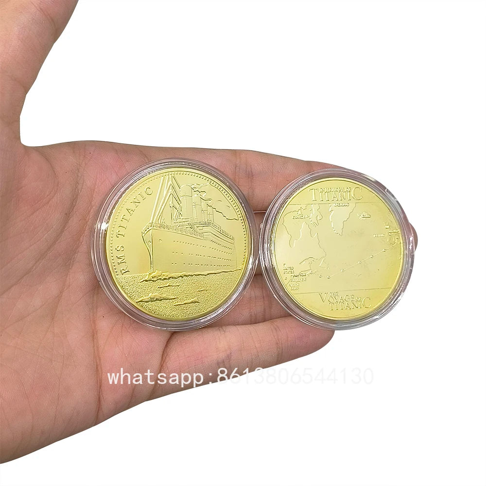 Titanic Commemorative Gold\sliver Plated Coin Cruise Ship Coin -