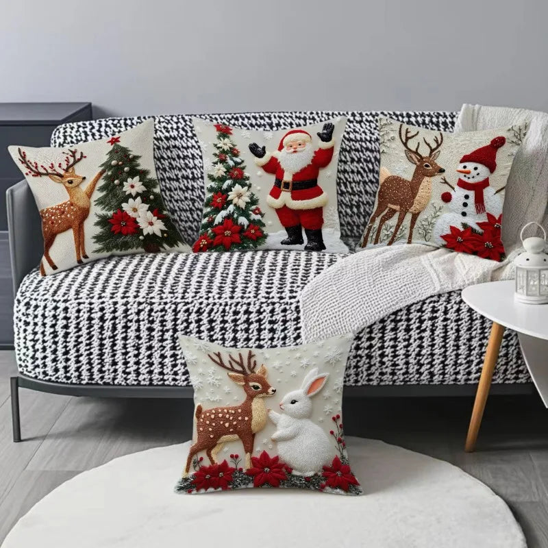 Home Decoration Rich Styles Christmas Throw Pillowcase Sofa