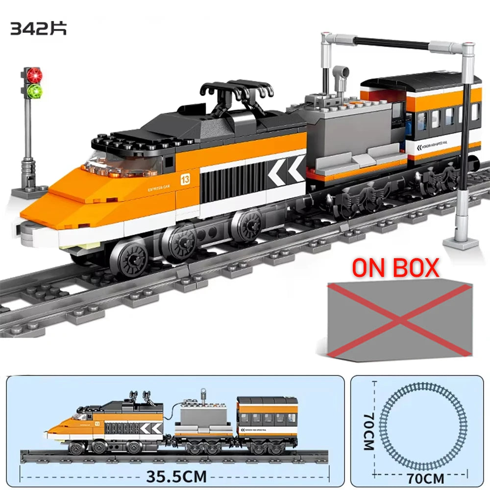 DOU BUILTBuilding Block City Train Track Model Electric