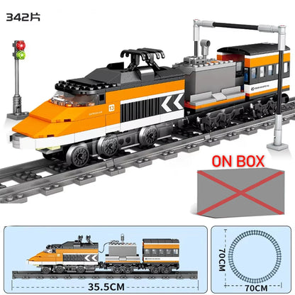DOU BUILTBuilding Block City Train Track Model Electric