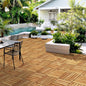 108PCS Acacia Wood Interlocking Flooring Tiles Waterproof Flooring f