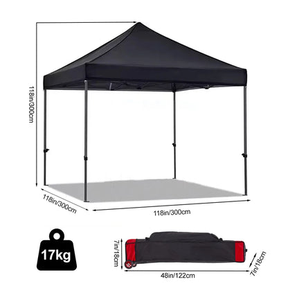 3x3m Pop Up Canopy Tent Instant Setup Large Waterproof