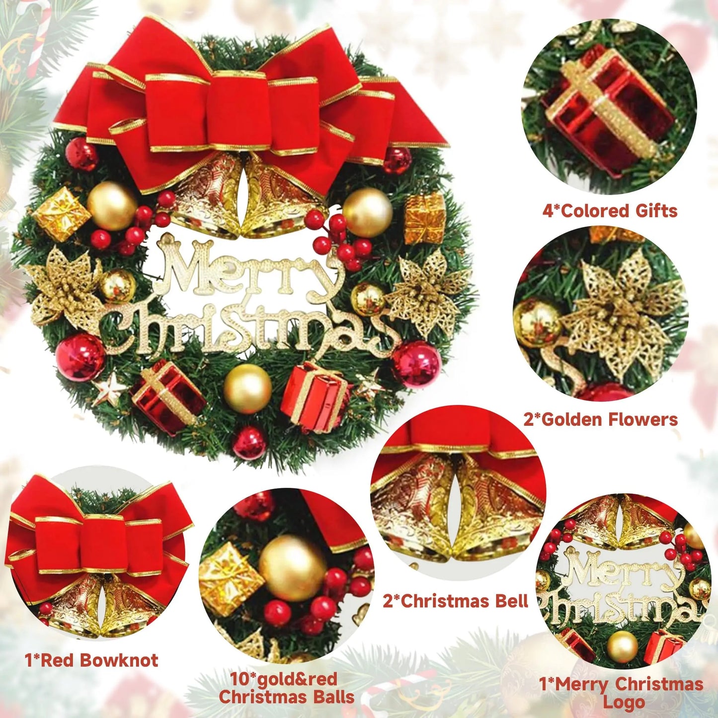 Christmas Decoration Handmade Simulation Christmas Wreath