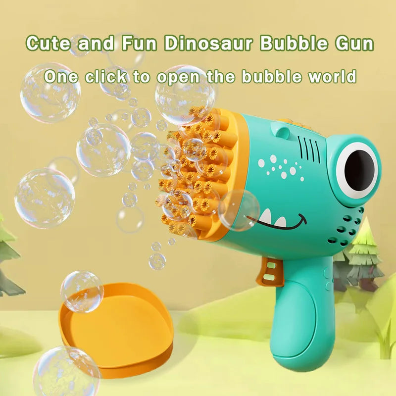 40 Hole Dinosaur Bubble Handheld Bubble Machine,