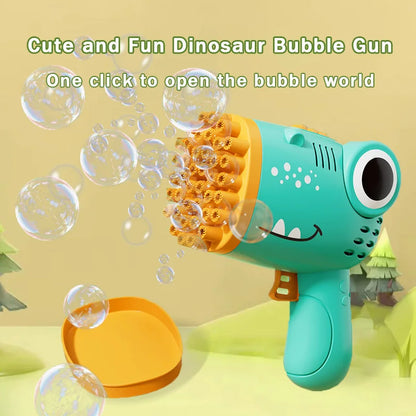 40 Hole Dinosaur Bubble Handheld Bubble Machine,