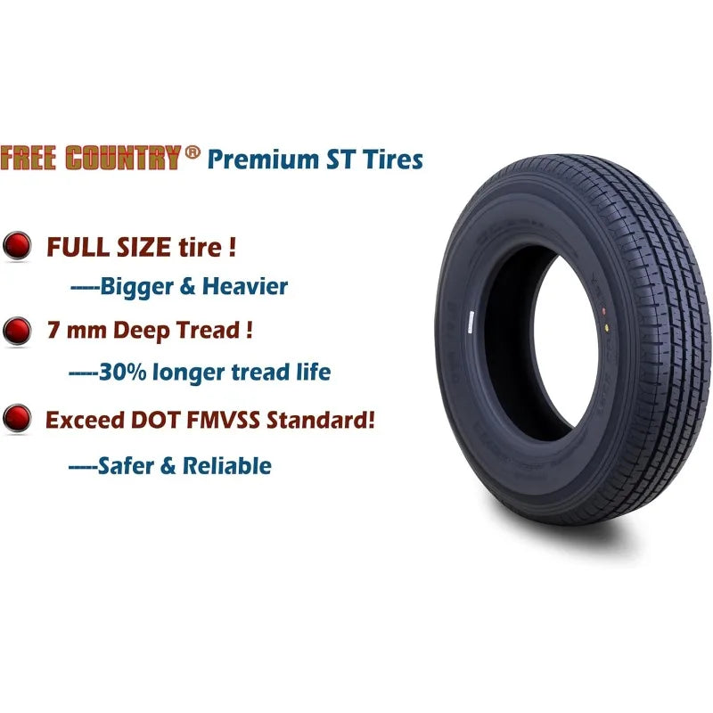 Grand Ride Set 4 Trailer Tires ST235/80R16 Radial 10 Ply Load Range