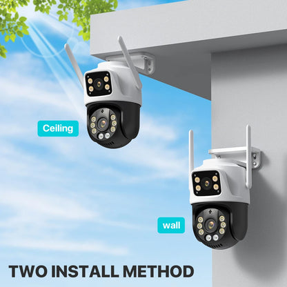 Three Lens PTZ IP Camera Outdoor