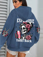 Expensive Talks Back Funny Printing Womens Hoodie Loose Multicolor