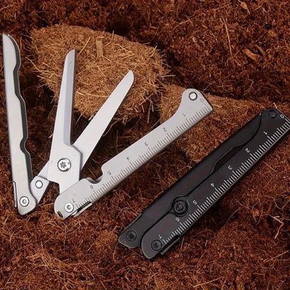 Portable Multifunctional Folding Scissors, Stainless Steel