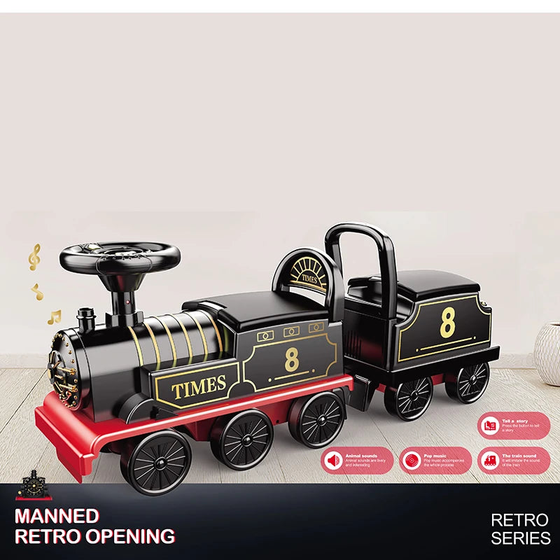 Ride On Train Track Toy Train Electric Car Child Baby Walker