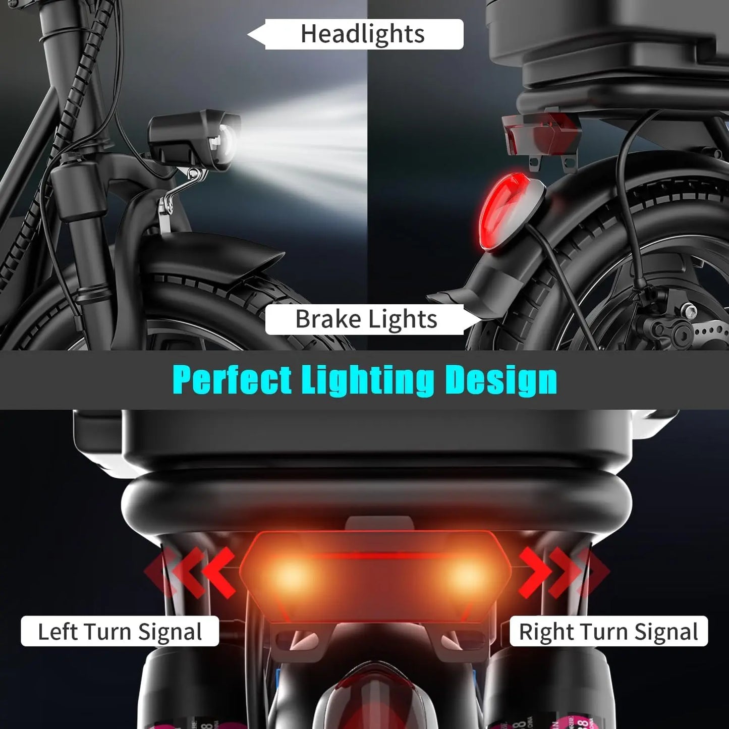 Folding electric scooter with trunk, 500W motor