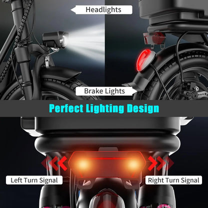 Folding electric scooter with trunk, 500W motor