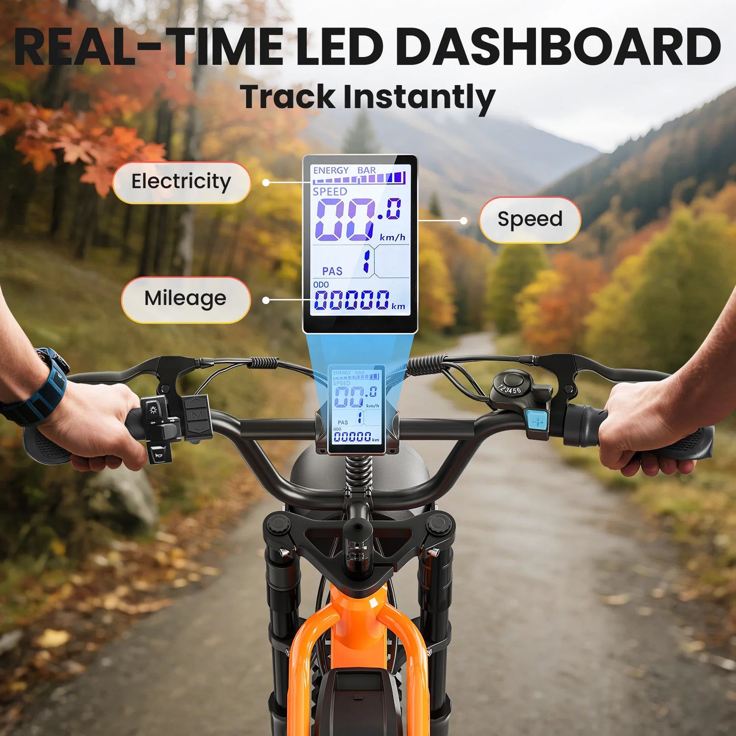 Spacewalk 750W Electric Bike for Adults,21.6MPH 70 Miles,48V 15.6Ah