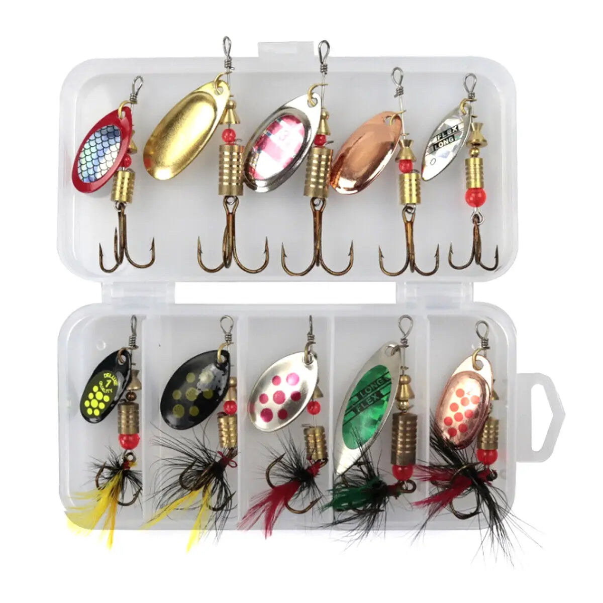 Metal Spoon Spinner Lure 2 to 8g 3.5g 10pcs/Lot Spoonbait Crankbaits Fishing Wobblers For Pike Crochet Set Bait Tackles