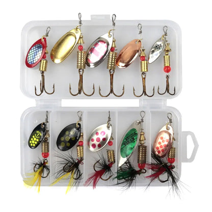 Metal Spoon Spinner Lure 2 to 8g 3.5g 10pcs/Lot Spoonbait Crankbaits Fishing Wobblers For Pike Crochet Set Bait Tackles
