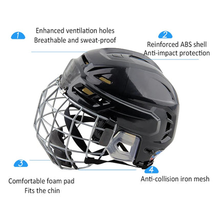 Ice Hockey Helmet Tactical Sports Rugby Adjustable Hockey