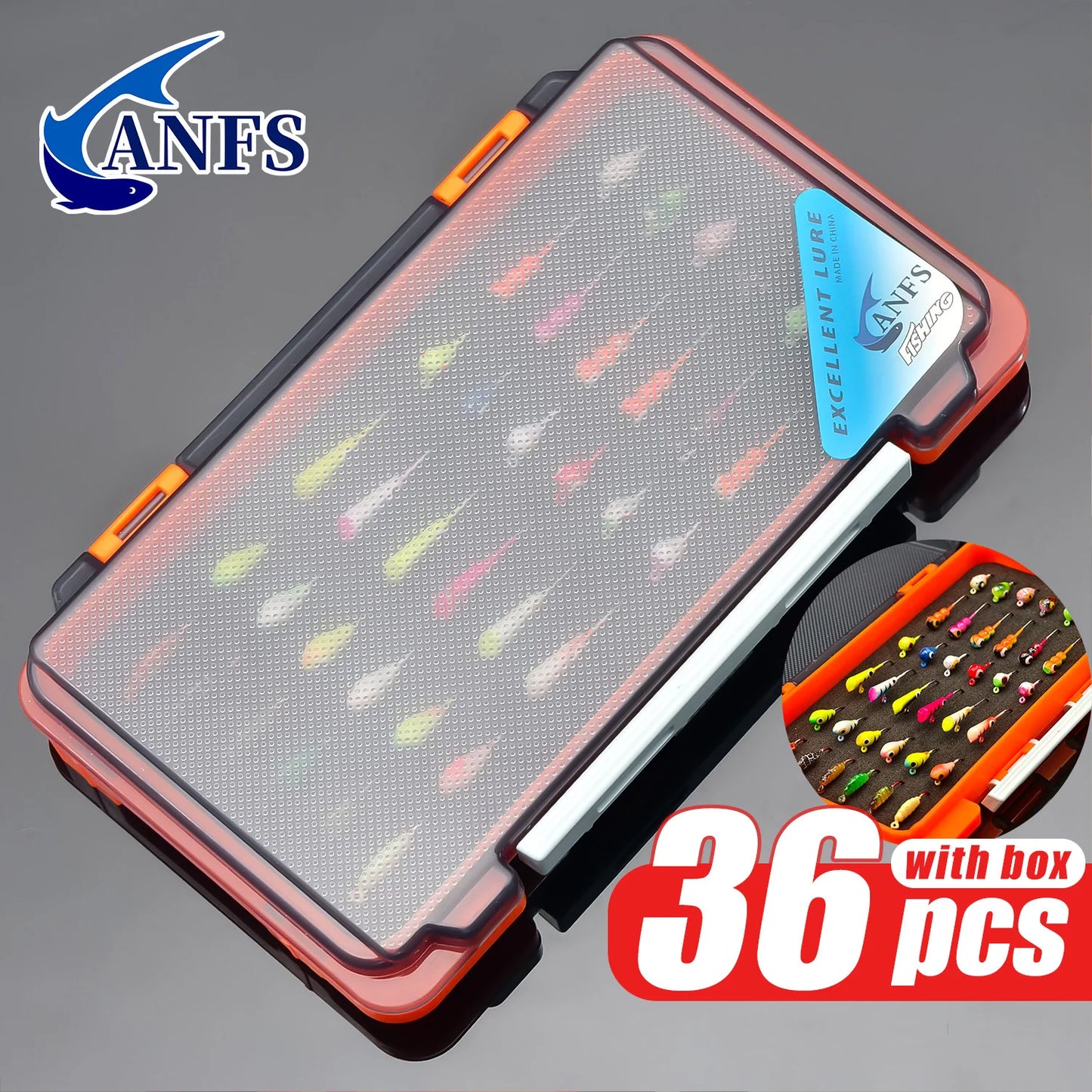 ANFS Ice Fishing Jigs 36pcs Ice Fishing Lures, Walleye Jig