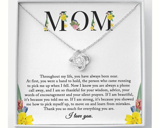 To My Mom Necklace, Sentimental Mom Gift From Daughter,